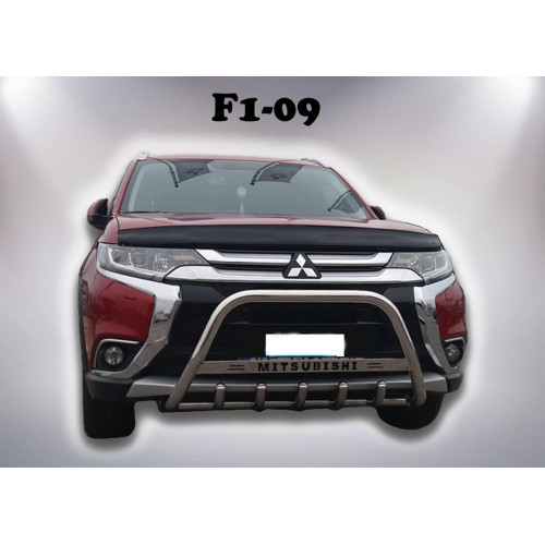 Кенгурятник Mitsubishi Outlander 2017 с надписью